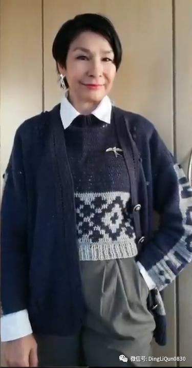 中老年人女冬季针织衫教程,针织中老年女装新款