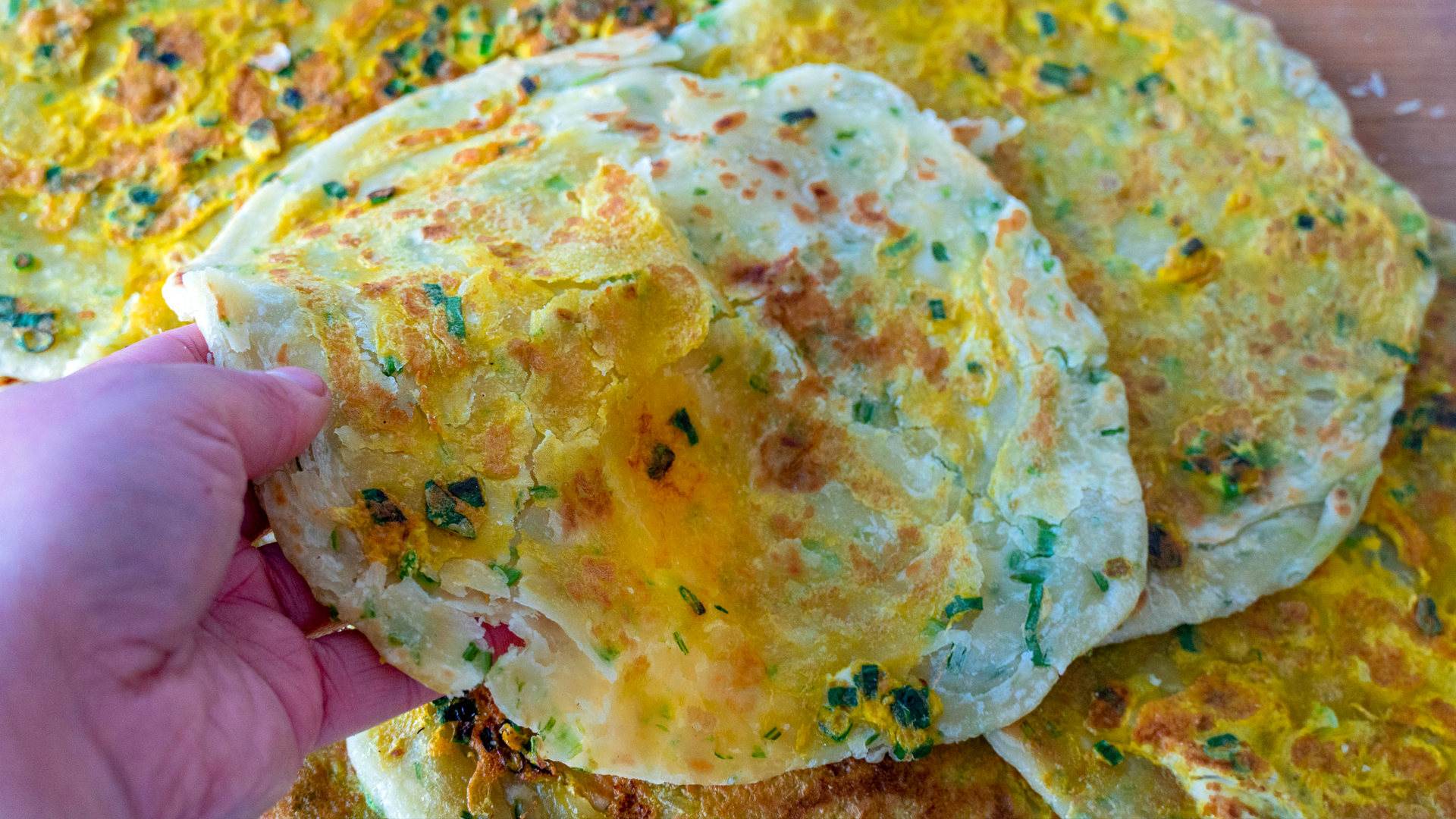 早餐韭菜饼的做法发面不揉面,早餐怎么做又简单又好吃不用发面