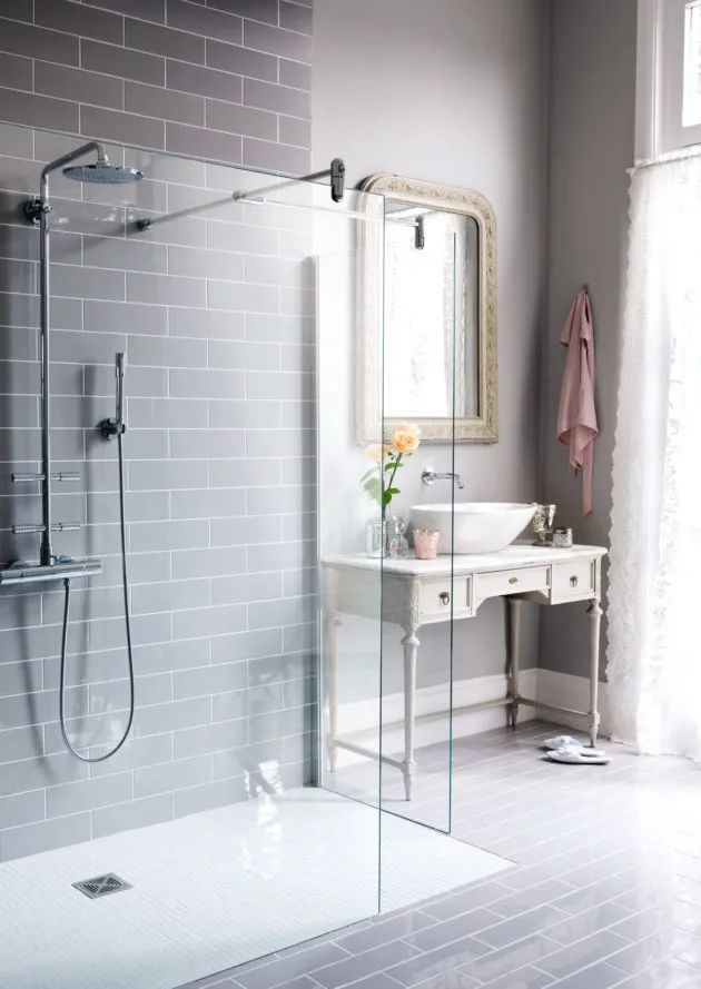 最简易的干湿分离淋浴间,淋浴区干湿分离