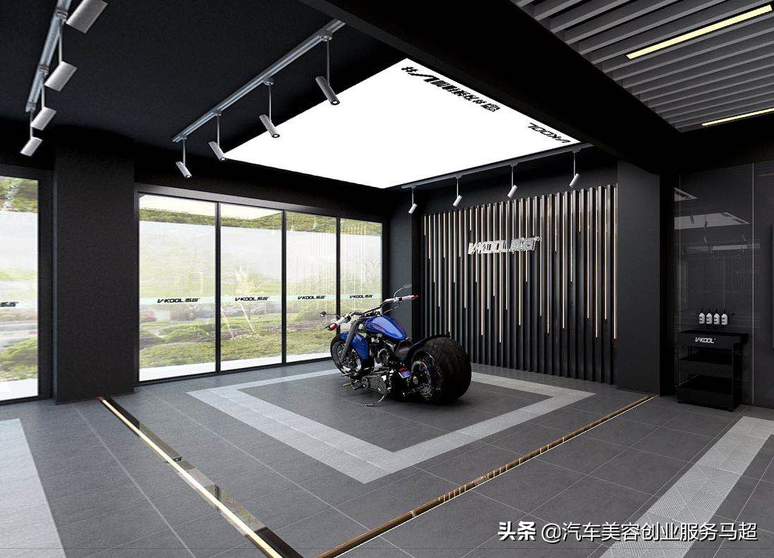 汽车美容贴膜店灯,汽车美容贴膜灯光