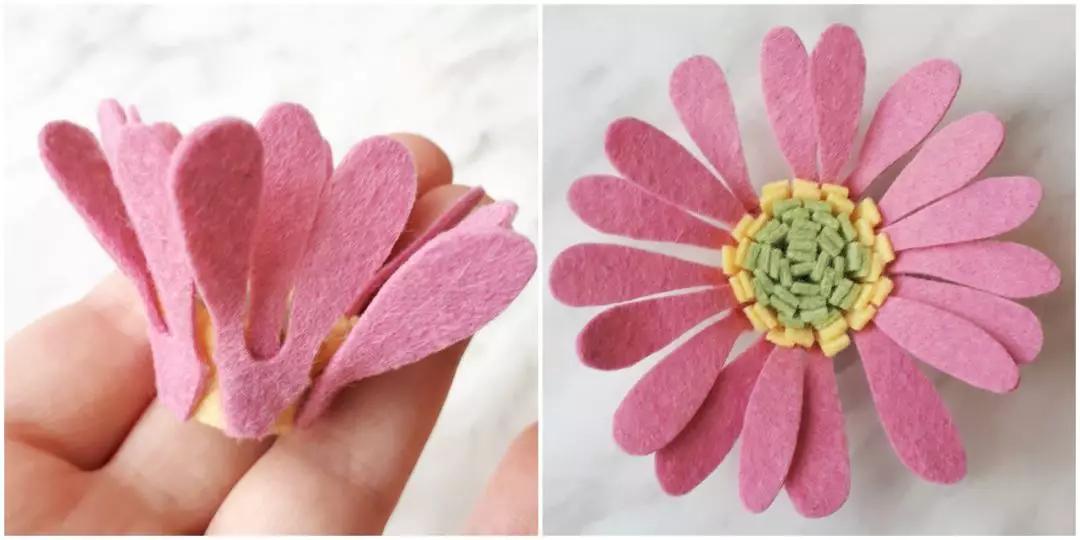 不织布仿真花束制作方法,不织布立体花制作教程清明节