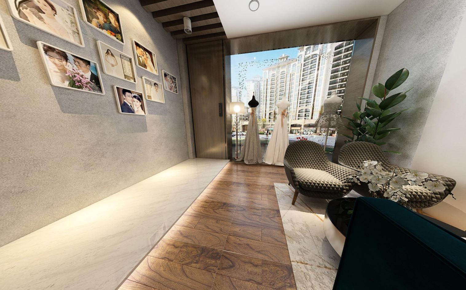 50平方米婚纱店装修设计,法式婚纱店装饰