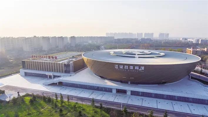 榆林职业技术学院体育馆鸟瞰图,榆林职业技术学院开幕式