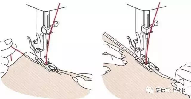 服装专业卷边手势技巧,锁边压脚神器防卷边
