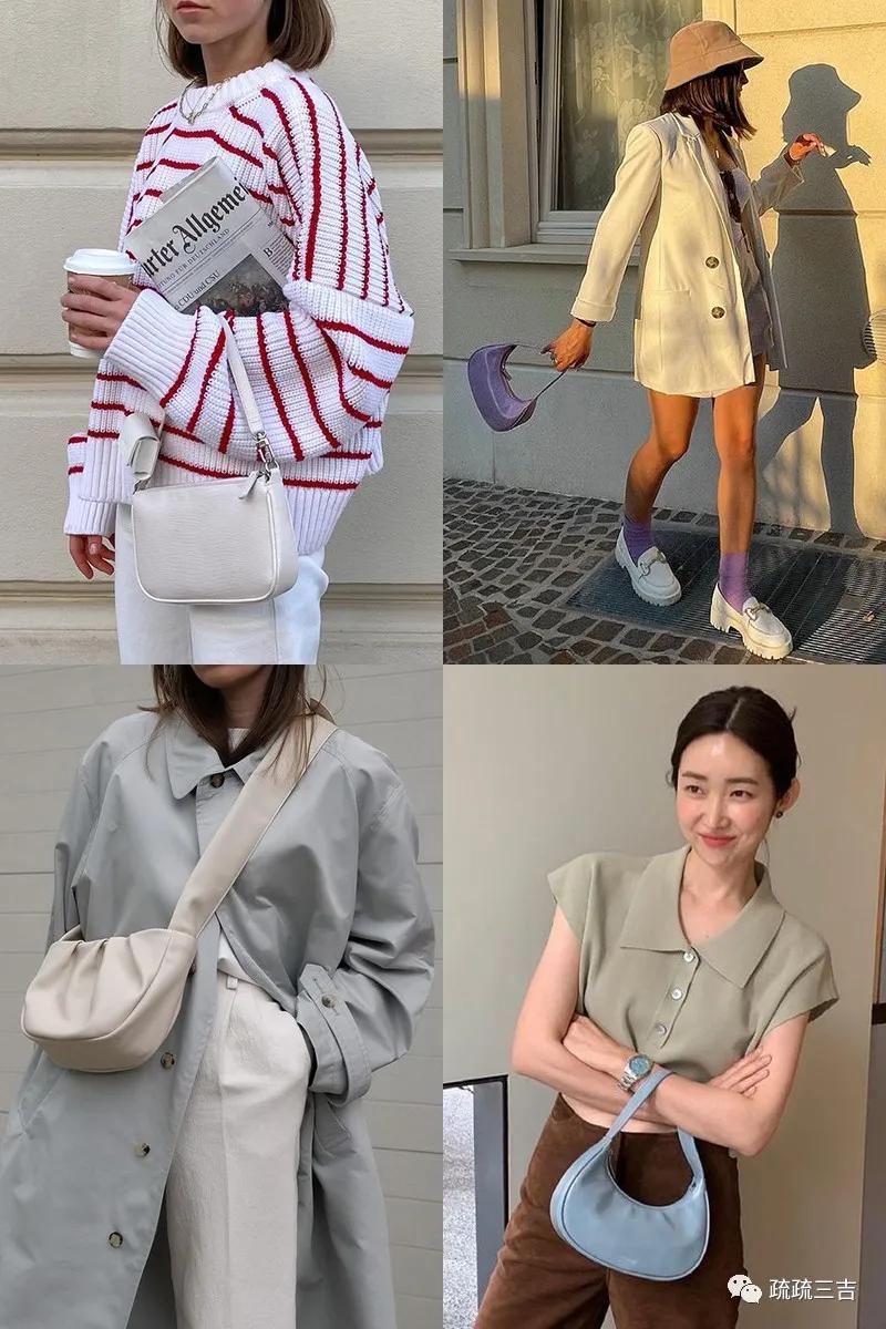 韩剧小女孩背个斜挎包,小众轻奢女士包袋