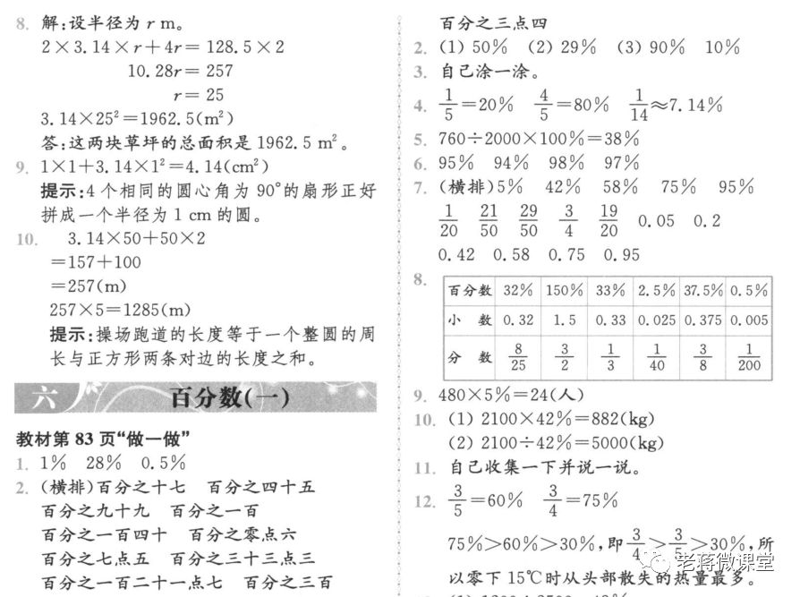 2022年人教版六年级上册数学第55页,2023人教版六年级数学课本答案