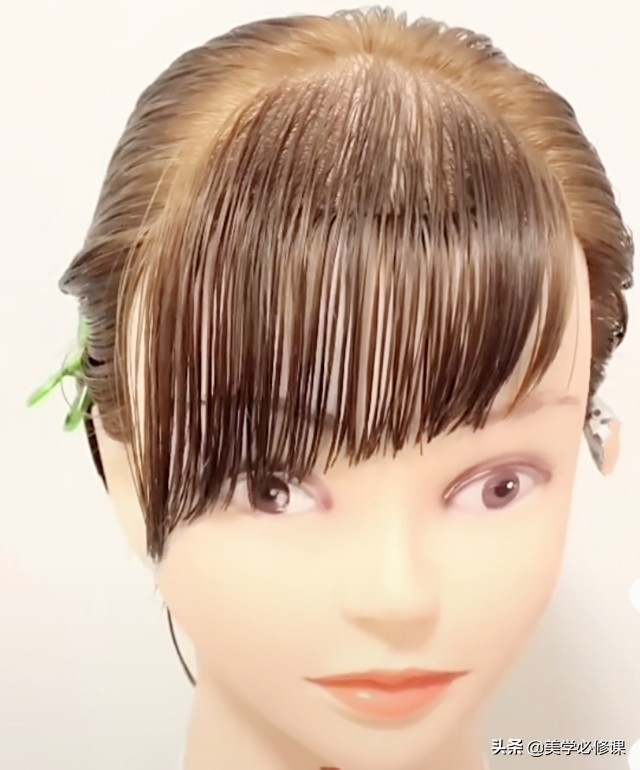 韩式斜式刘海剪发完整教程,剪发常用8种修剪发型的技巧