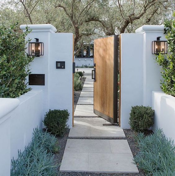 庭院入户门设计效果图,入户门庭院设计