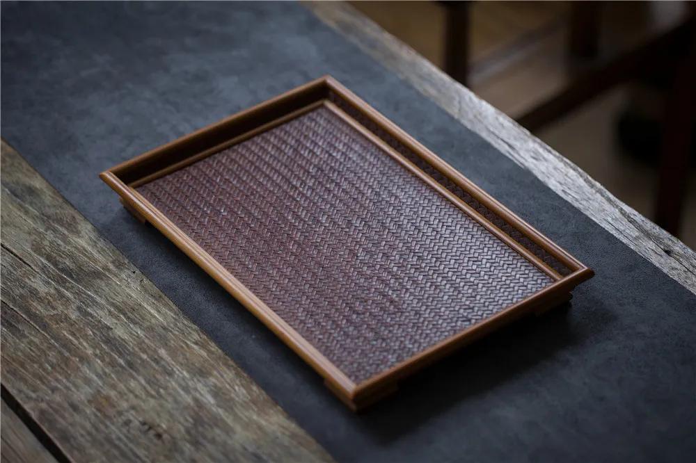 竹席面茶盘|山中清物，桌上风雅，茶与竹可以得兼