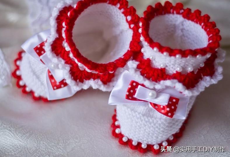 「针织作品」55款美美的蕾丝花朵宝宝鞋子，宝妈们不要错过哦