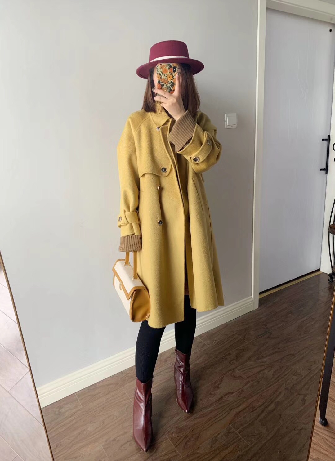 高端双面绒羊绒大衣穿搭,宽松休闲羊毛绒大衣怎样穿好看