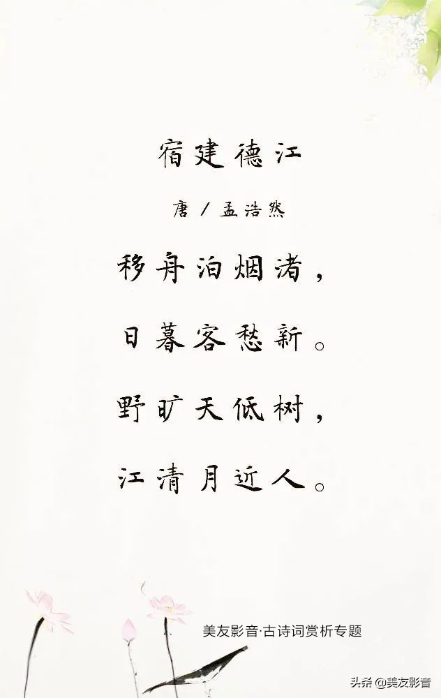 宿建德江孟浩然全诗赏析,宿建德江诗词赏析图片