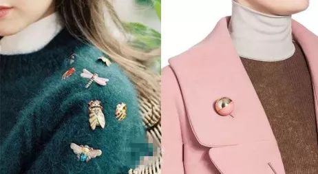 冬季胸针怎么戴,胸针百搭用法图解图片大全
