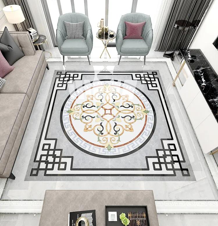 大理石水刀拼花现代,大理石水刀拼花现代风格效果