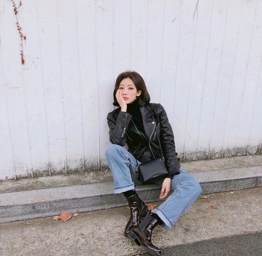 女士冬季最流行的穿搭皮衣,女明星皮衣时尚潮流搭配