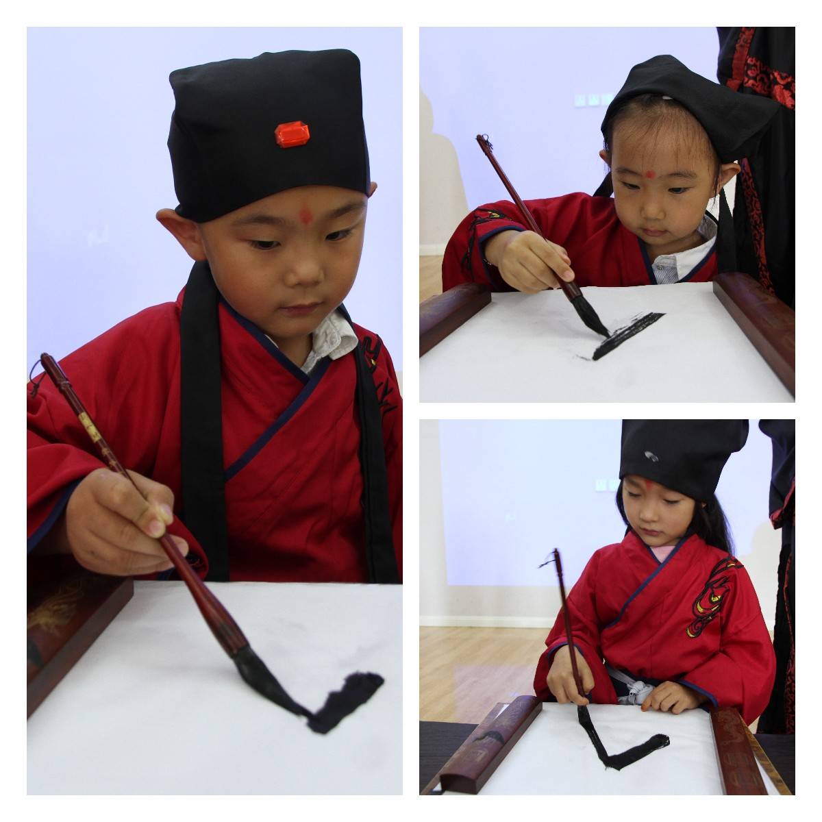 “国韵迎新·童趣古玩”西安天资贝恩幼儿园开学典礼满满国风