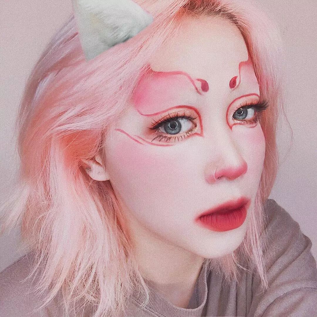 越南网红小姐姐妆容,越南ins小姐姐化妆