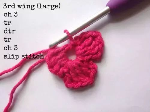 简单蝴蝶的钩织教程,钩针织蝴蝶教程简单易学