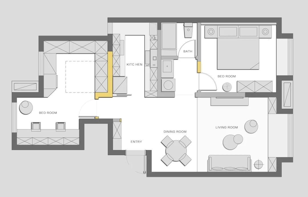 中式风格的精装房改轻奢,精装房微改极简原木风