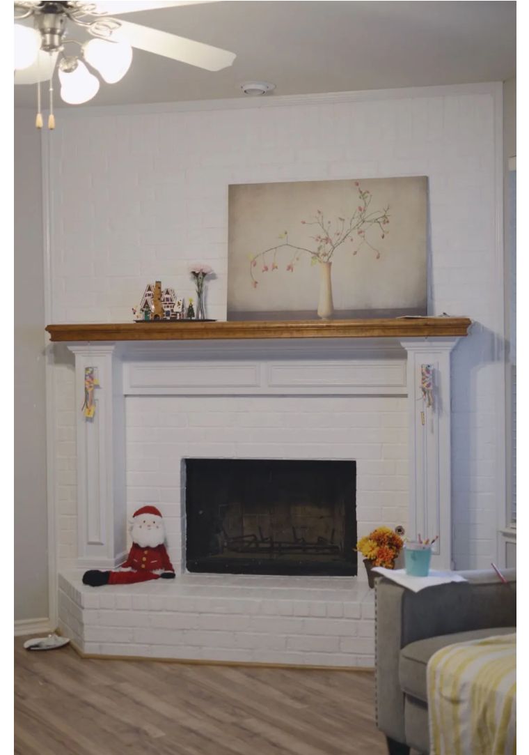 大过年做点有意义的事，别人刷剧我刷墙，改造美国老壁炉