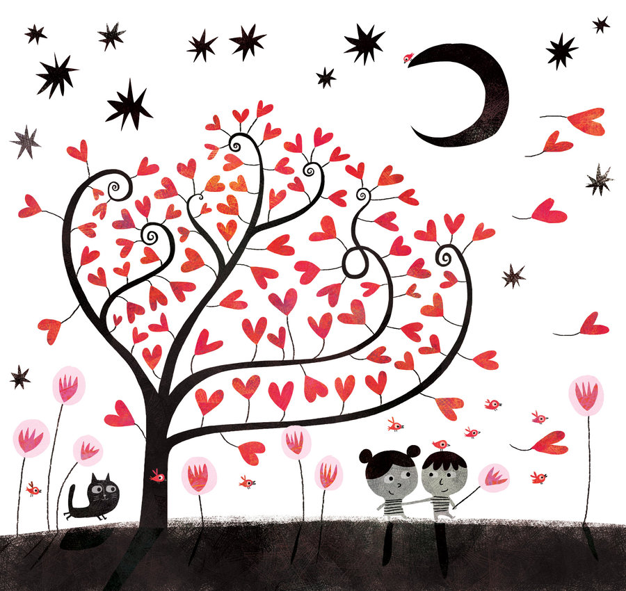 超有爱儿童插画临摹集,充满童趣的节日插画作品