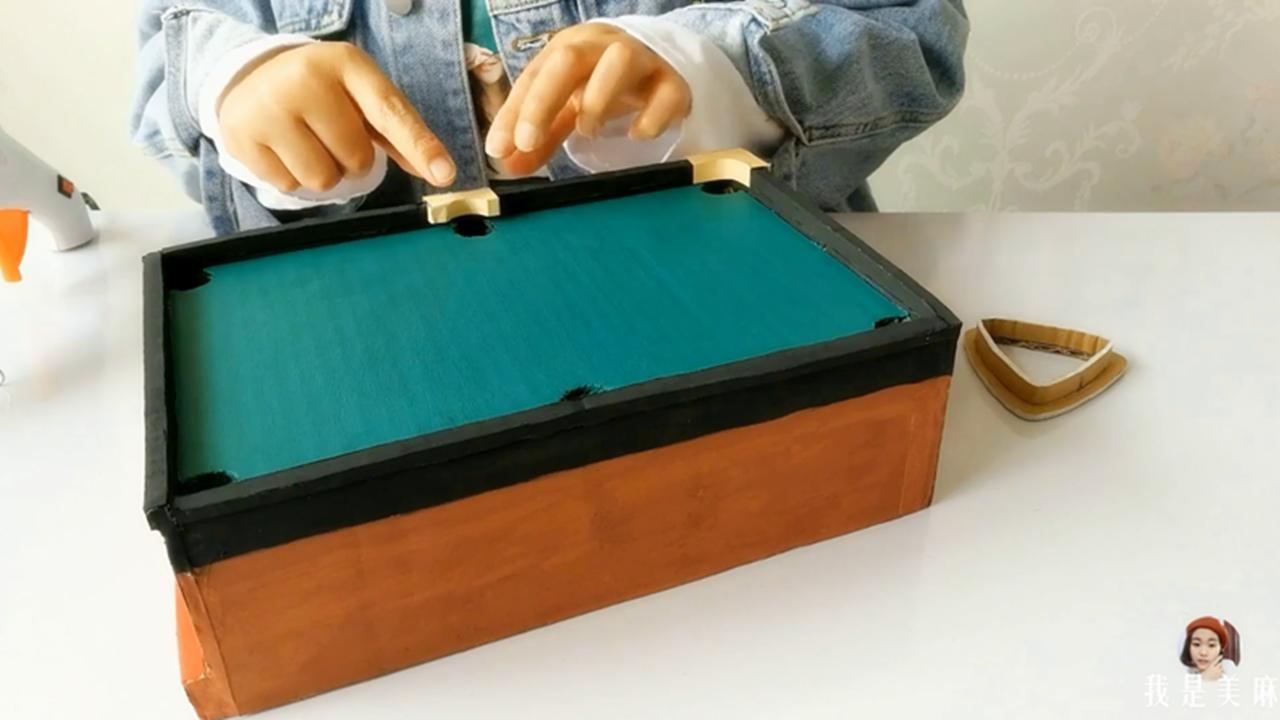 手工自制台球练习桌,手工打造一台台球桌