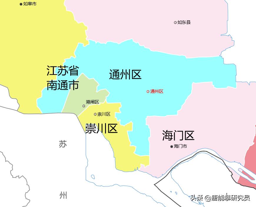 通州区vs金坛区,通州区与海门区对比