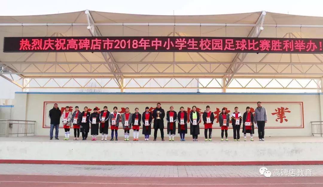 高碑店世纪学校足球比赛得了冠军,高碑店三中足球比赛