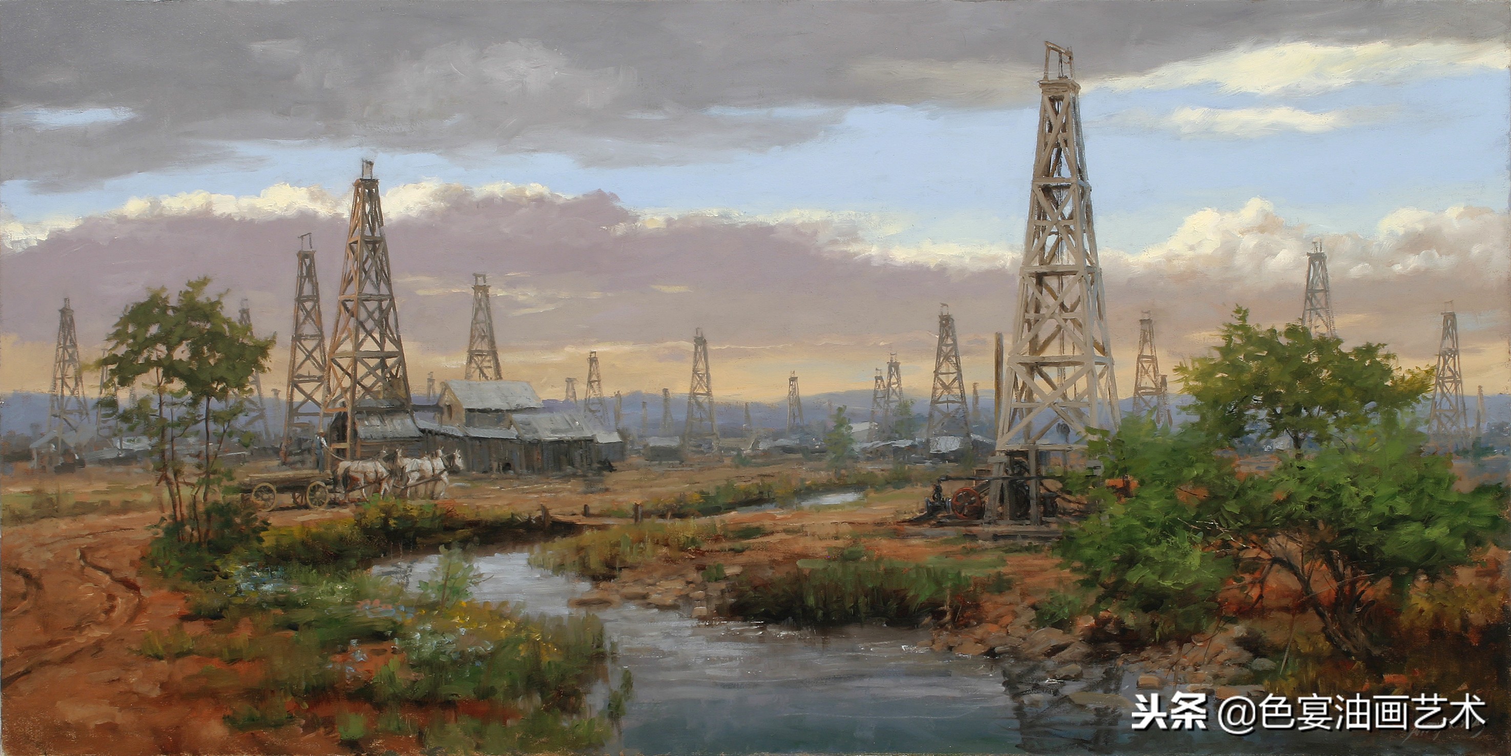 俄罗斯油画大师风景油画教程视频,油画大师油画风景创作教学视频