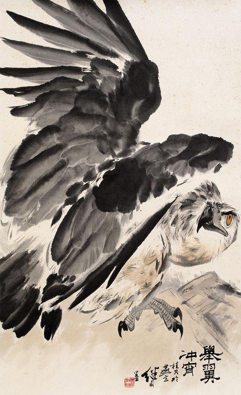 要想把鹰画好“势”不可挡