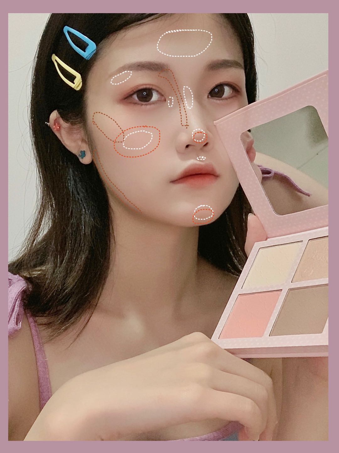 花西子高光修容盘使用教程,彩棠修容盘使用方法