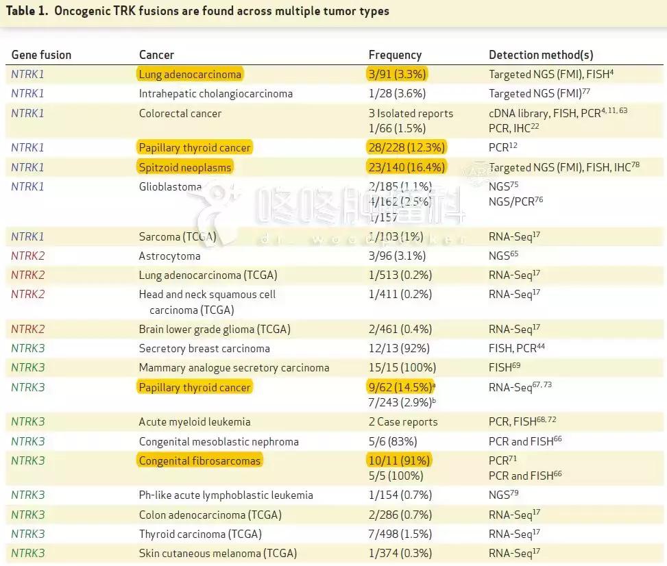 美国新上市的抗癌广谱药物,larotrectinib的靶向药