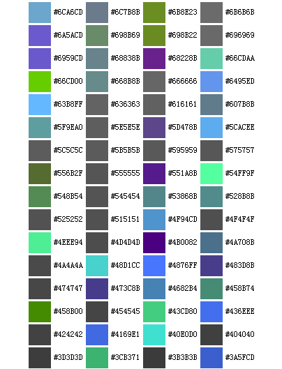 rgb和色彩搭配对照表,色彩rgb值对照表