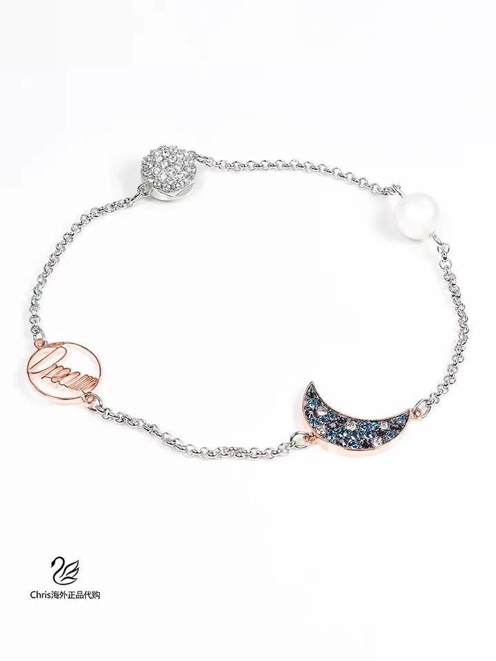 施华洛世奇恶魔之眼手链新款,宝石蓝施华洛世奇手链diy