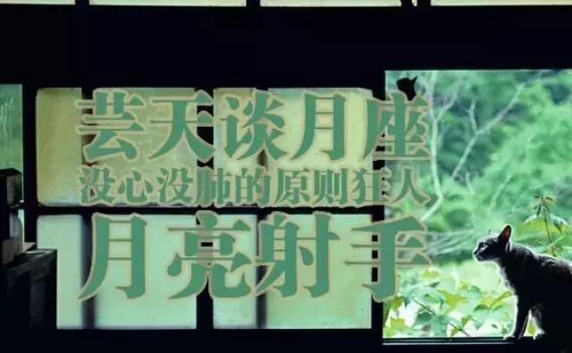 「芸天谈月座」月亮射手——没心没肺的原则狂人