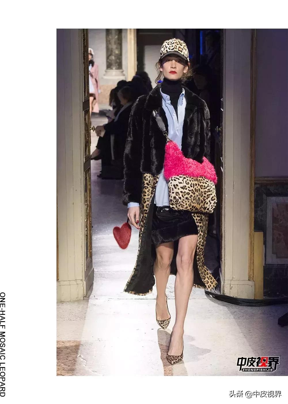 2023年流行趋势皮草,豹纹拼接皮草
