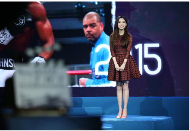 央视主持马凡舒的成名之路,央视第一美人马凡舒工作照