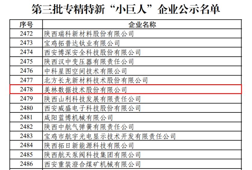 专精特新小巨人企业数据信息,美林数据董事长程宏亮