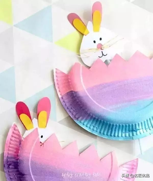 长方形创意纸盘美工作品,纸盘子手工秋天