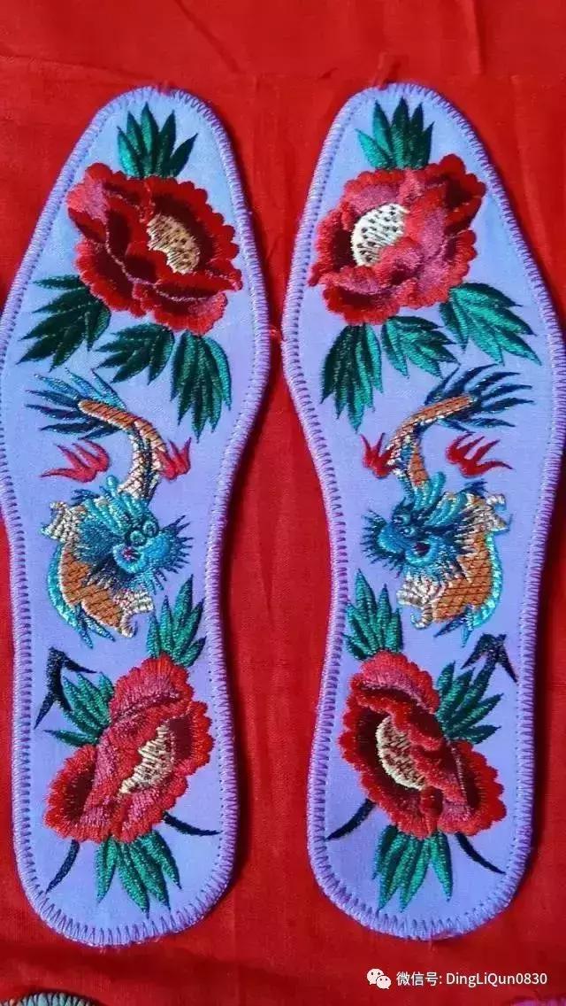 鞋垫手工刺绣最好看复杂的图案,刺绣作品展示简单
