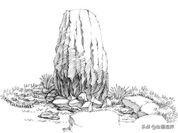 简单有意境的石头手绘,简单石头画入门教程免费视频