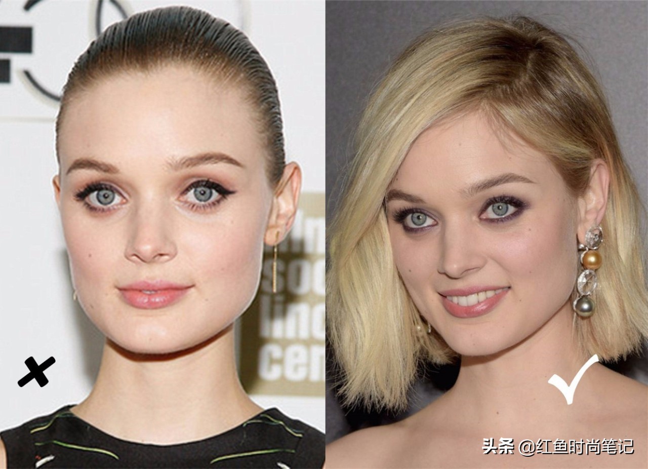 肉脸方脸适合什么发型,肉脸耳饰