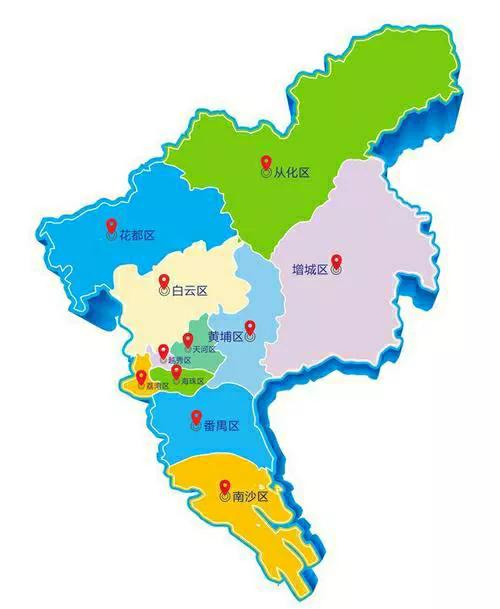 广州市各区面积人口经济一览表
