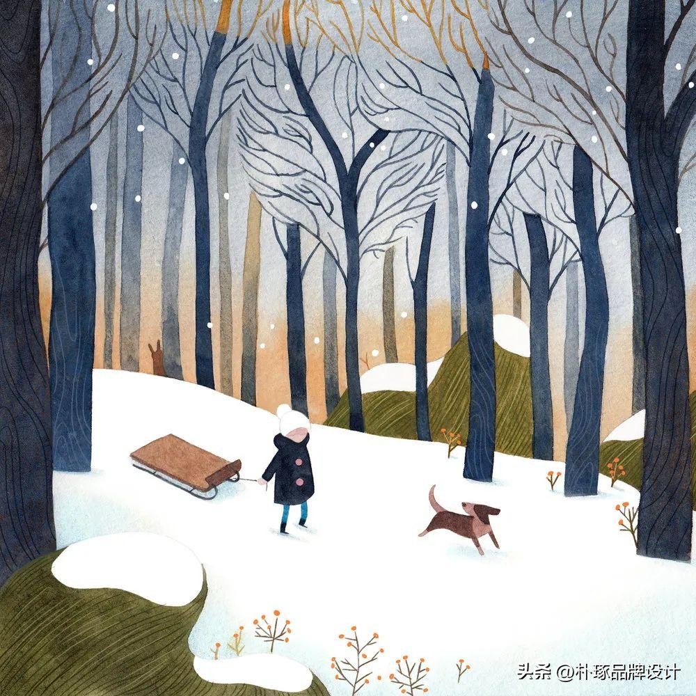 有深度意境的插画,如此清新淡雅的插画太有美感了
