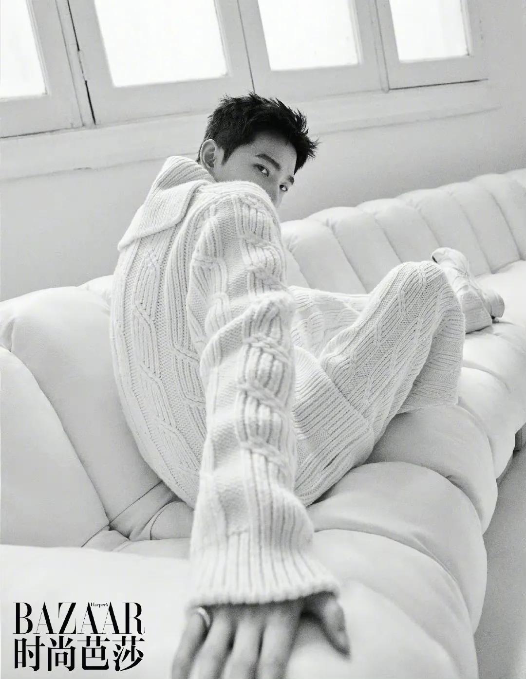 杨洋时尚芭莎十一月刊封面照片,杨洋时尚芭莎背头