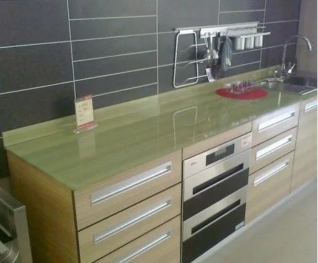 整体橱柜隐形玻璃台面,用玻璃做橱柜台面
