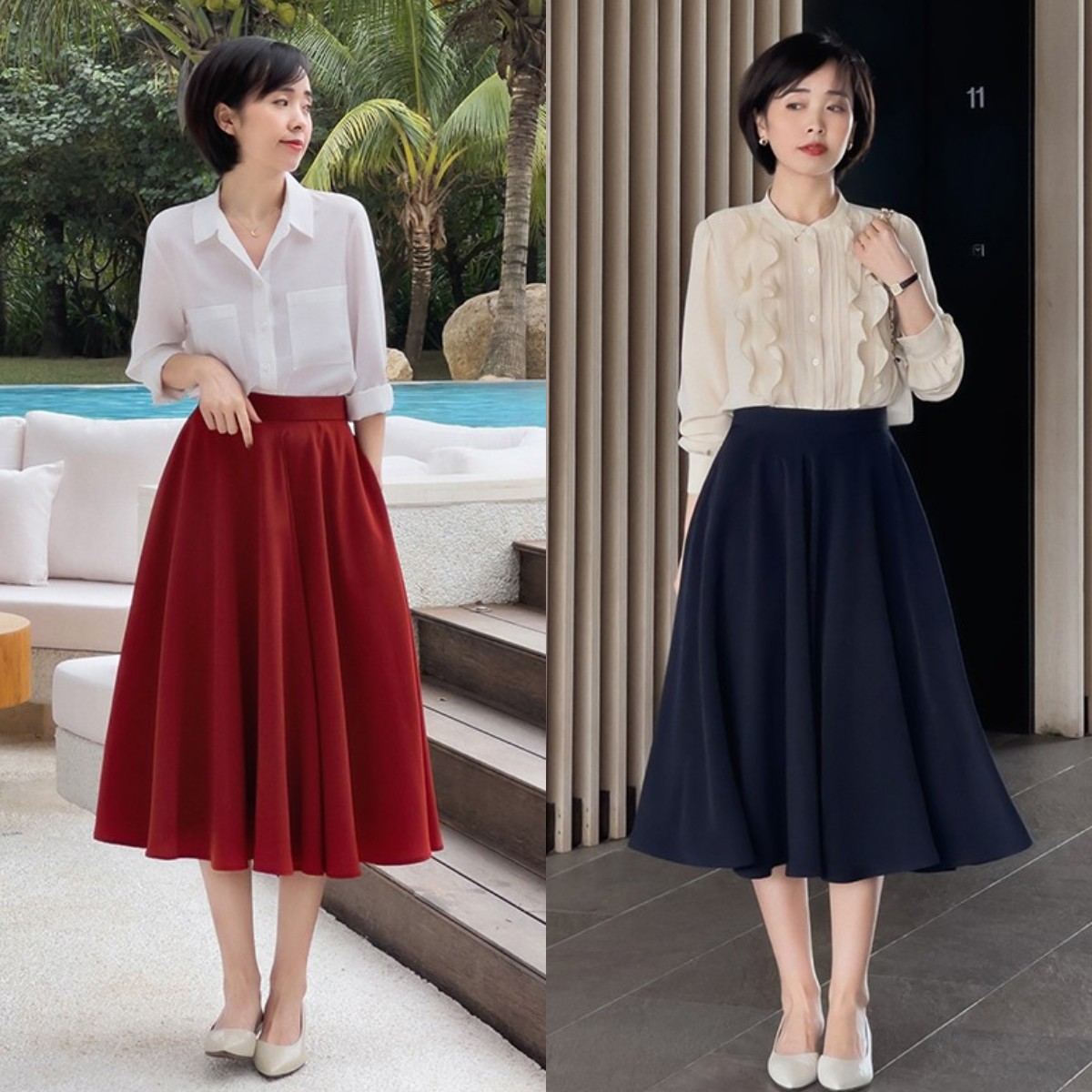 奶奶鞋搭配短款a字裙,奶奶鞋搭配什么裤子好看