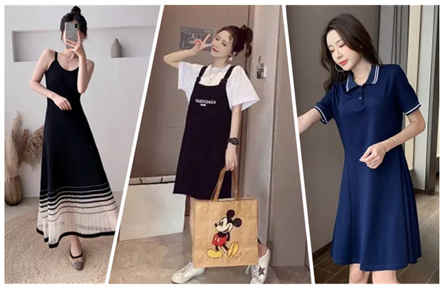 流行连衣裙女夏修身显瘦,毛线连衣裙今年流行长款