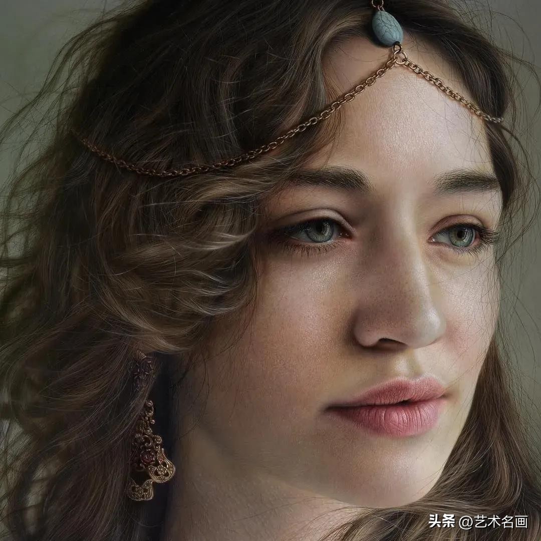 布格罗油画人物高清作品图文,马可格拉西超写实油画图片