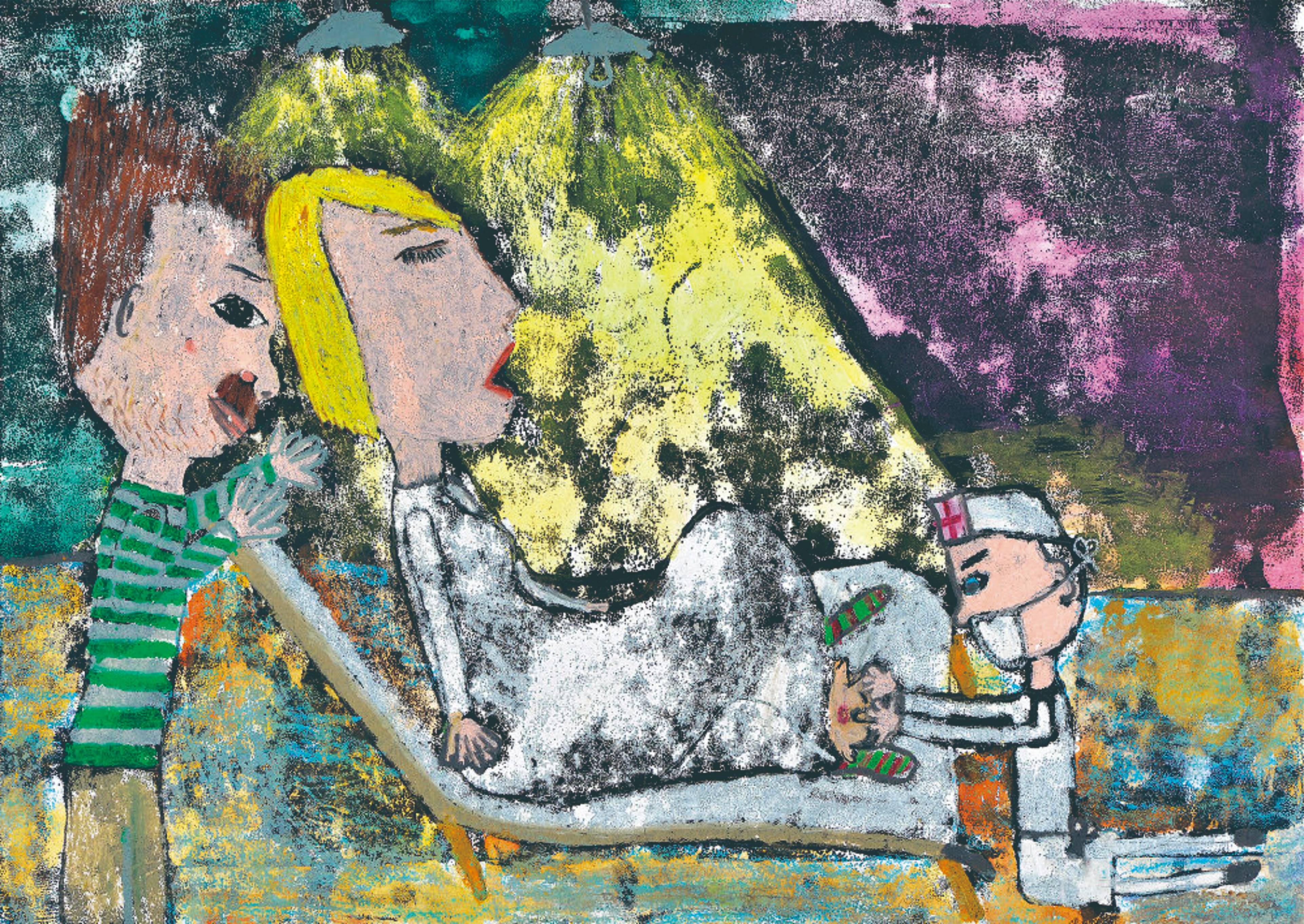 童心绘世界美术作品展示看板,优秀儿童画作品展示